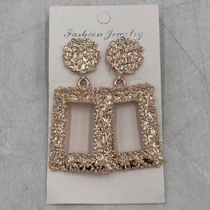 Women's SHEIN Textured Geometric Drop Earrings